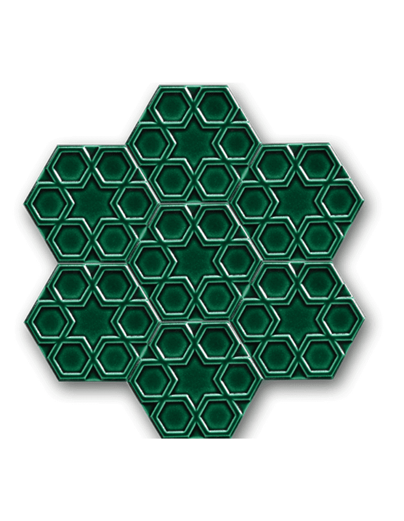 Banyo Seramik Modelleri-23- 15x17 Yeşil Altıgen Seramik, 6gen Seramik, Altıgen Seramik Modelleri, Hexagon Ceramic, Hexagon Mosaic, Turkish Ceramic